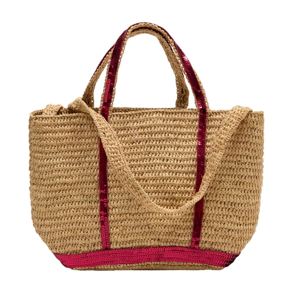 Vanessa Bruno Raffia Tote Bag — Beige by Vanessa Bruno