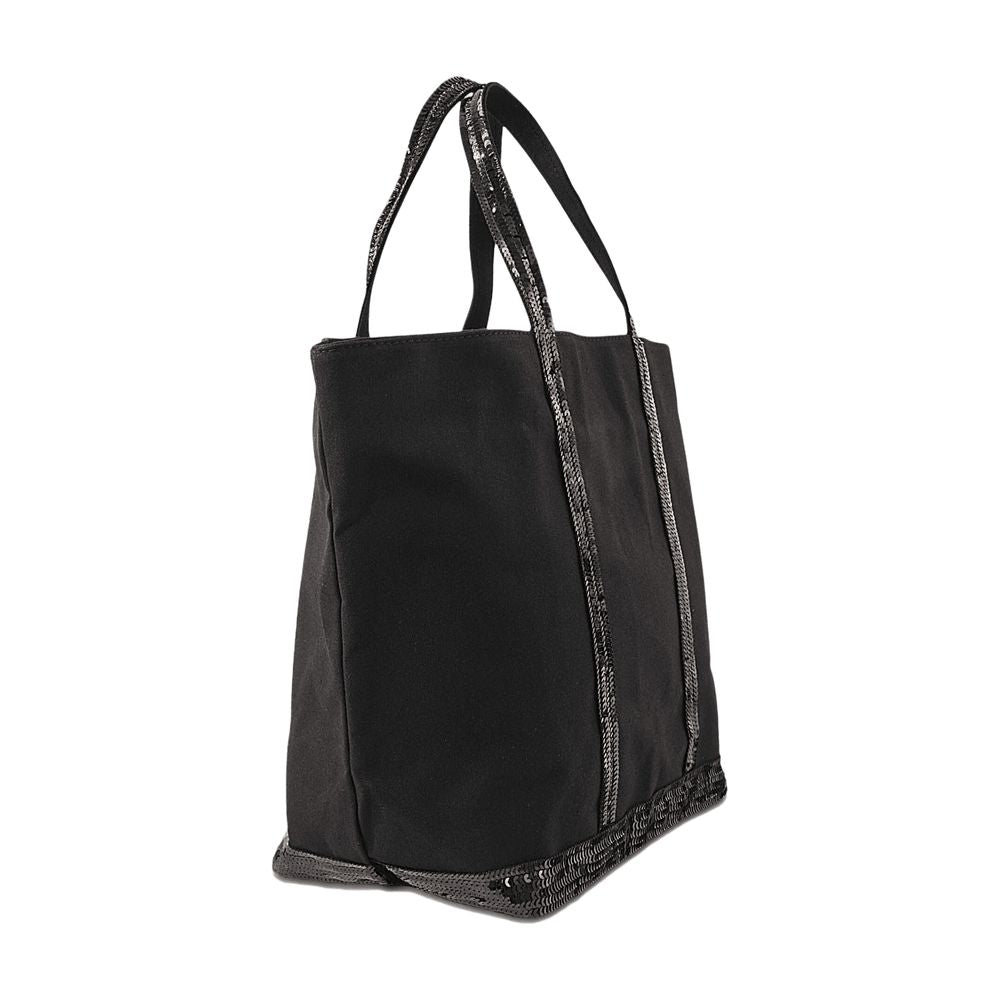 Vanessa Bruno Canvas and Sequin Tote Bag — Black, view 2