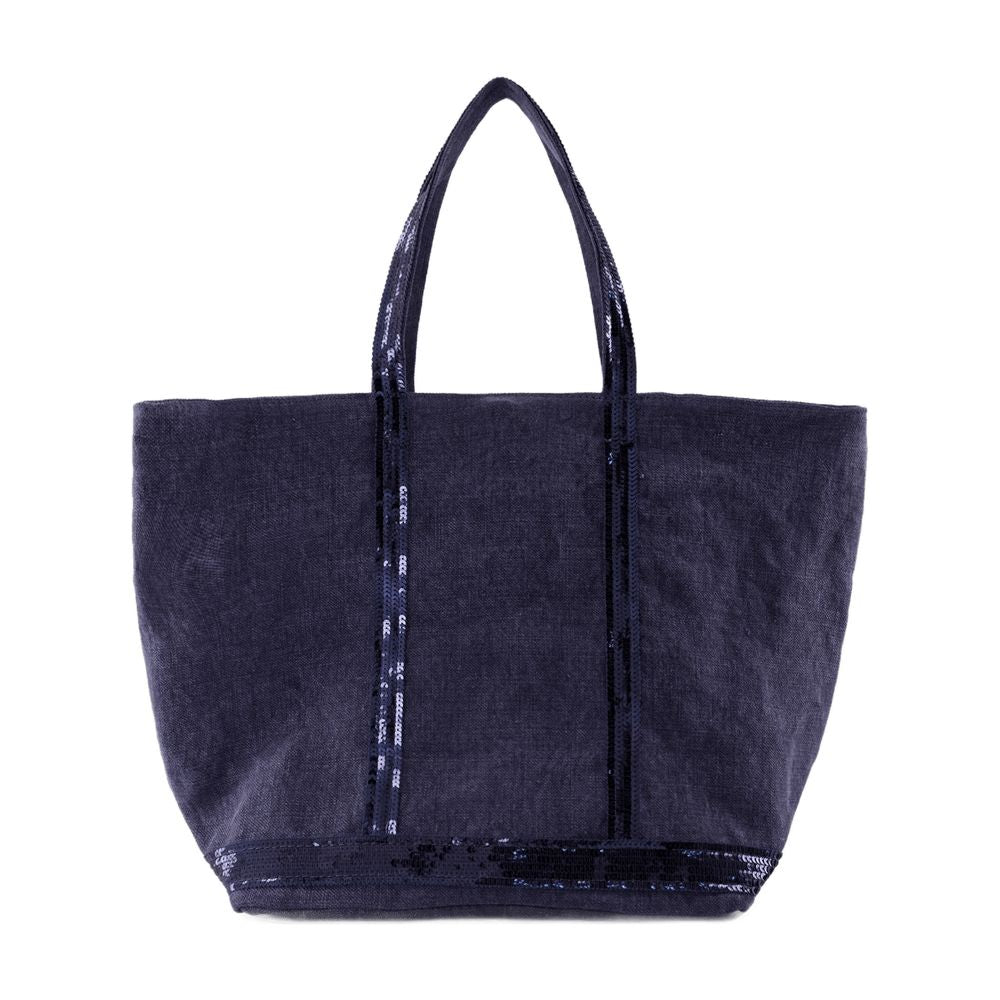 Vanessa Bruno Cabas L Tote Bag — Navy, view 2