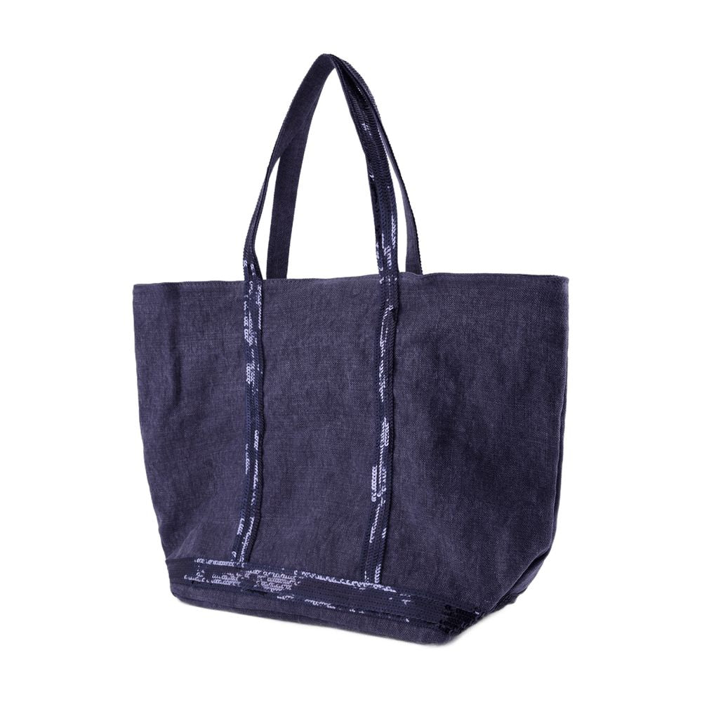 Vanessa Bruno Cabas L Tote Bag — Navy, view 3