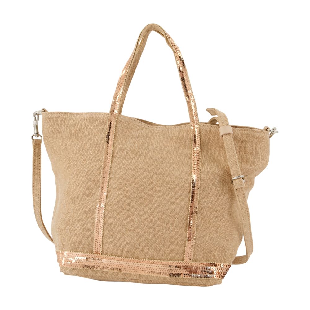 Vanessa Bruno Sequin-Trimmed Linen Tote Bag — Pink by Vanessa Bruno