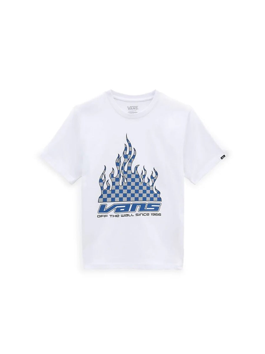 Vans Reflective Checkerboard Flame T-Shirt — White by Vans