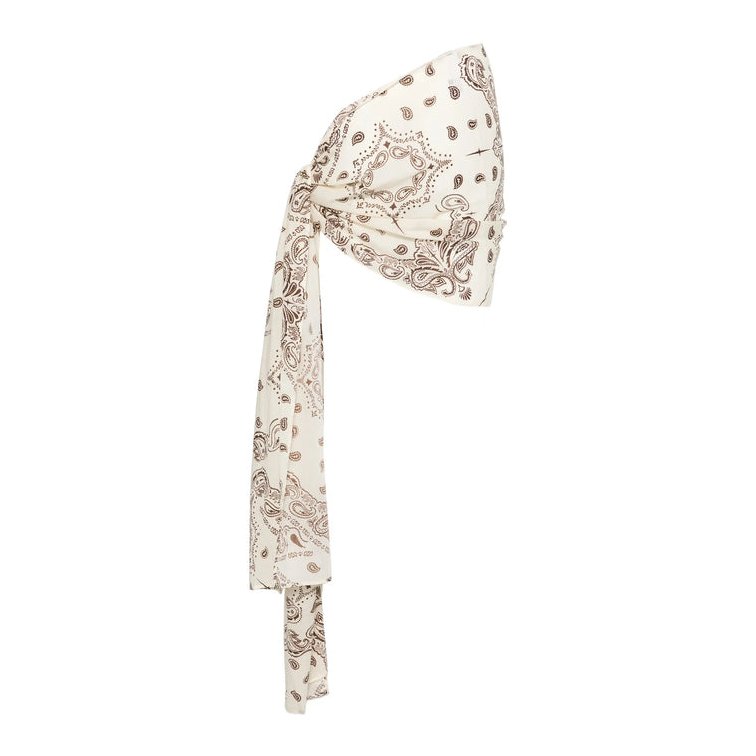 Venuja Paisley Print Wrap Beach Cover-Up — Beige, view 3