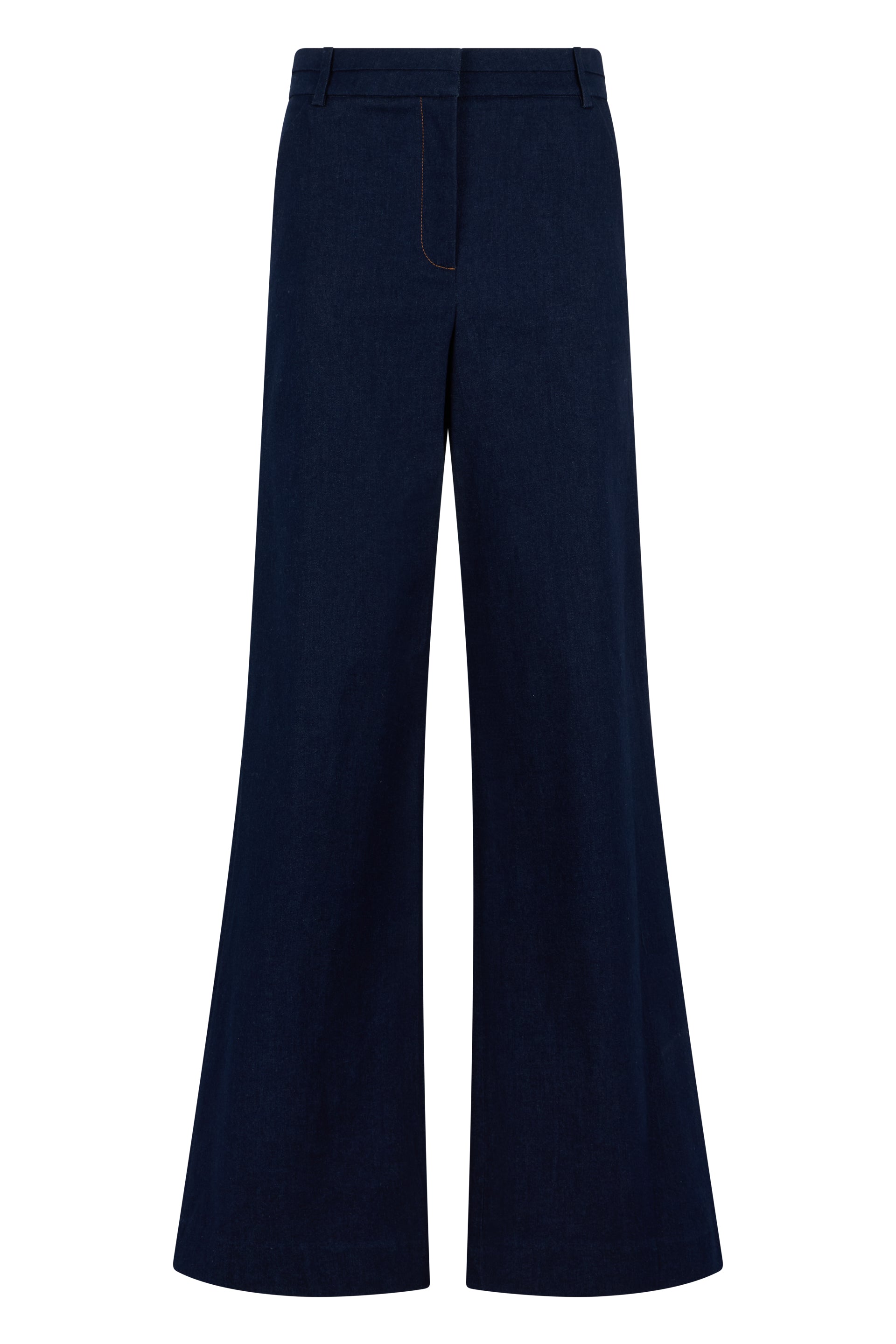 Veronica Beard Bell-Bottom Viscose Jeans — Navy by Veronica Beard