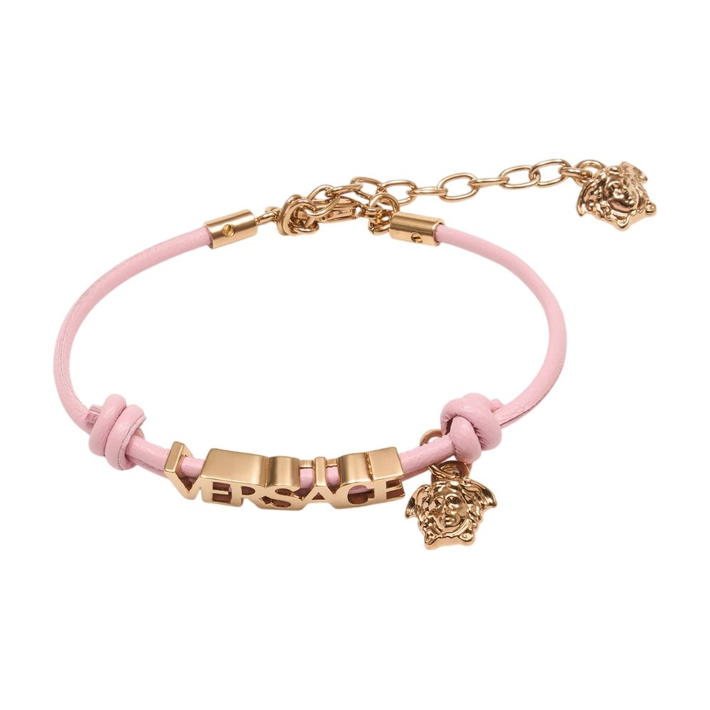 Versace Metal with Logo Charms Bracelet — Pink by Versace
