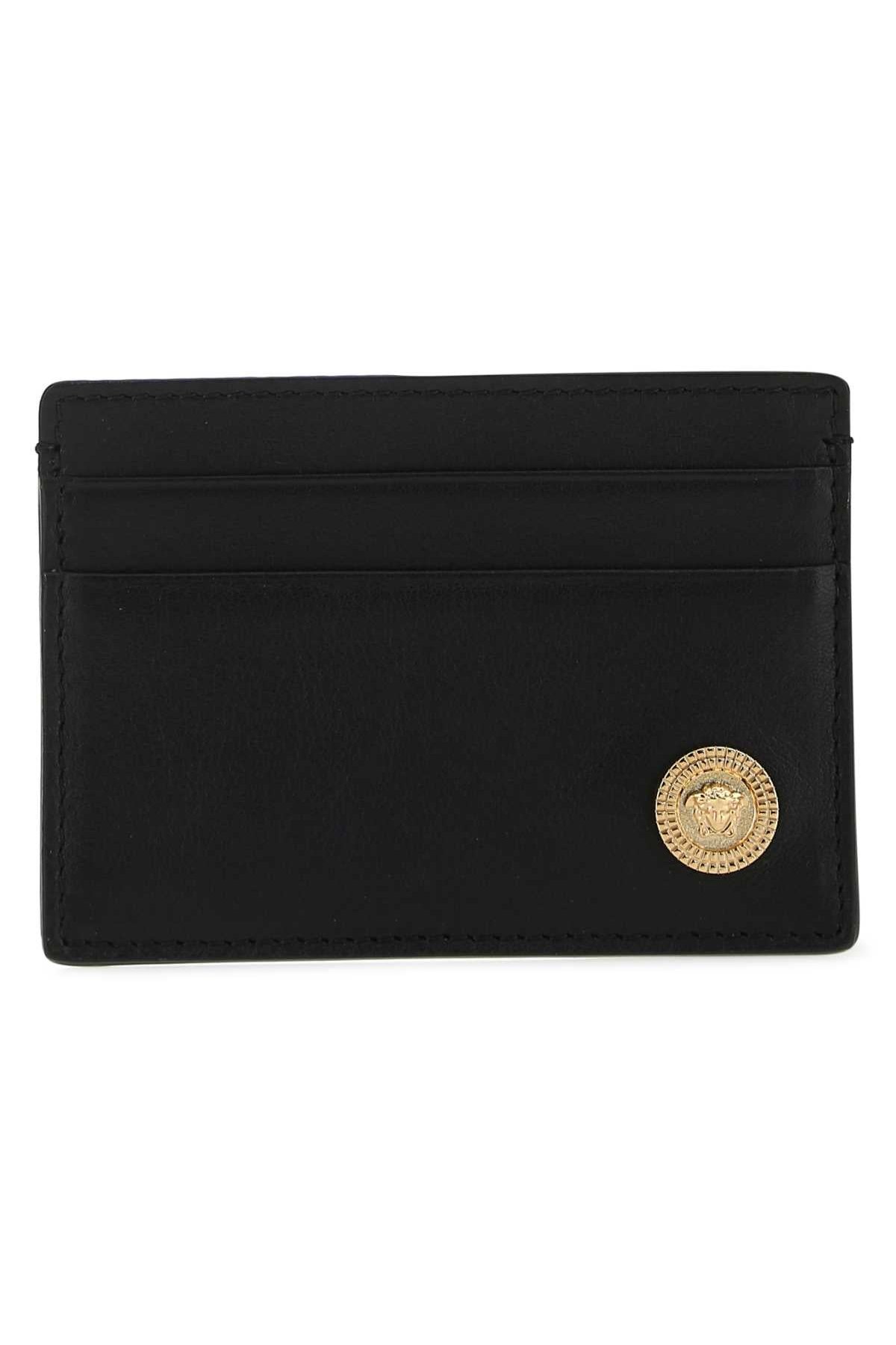Versace Leather Card Case — Black by Versace