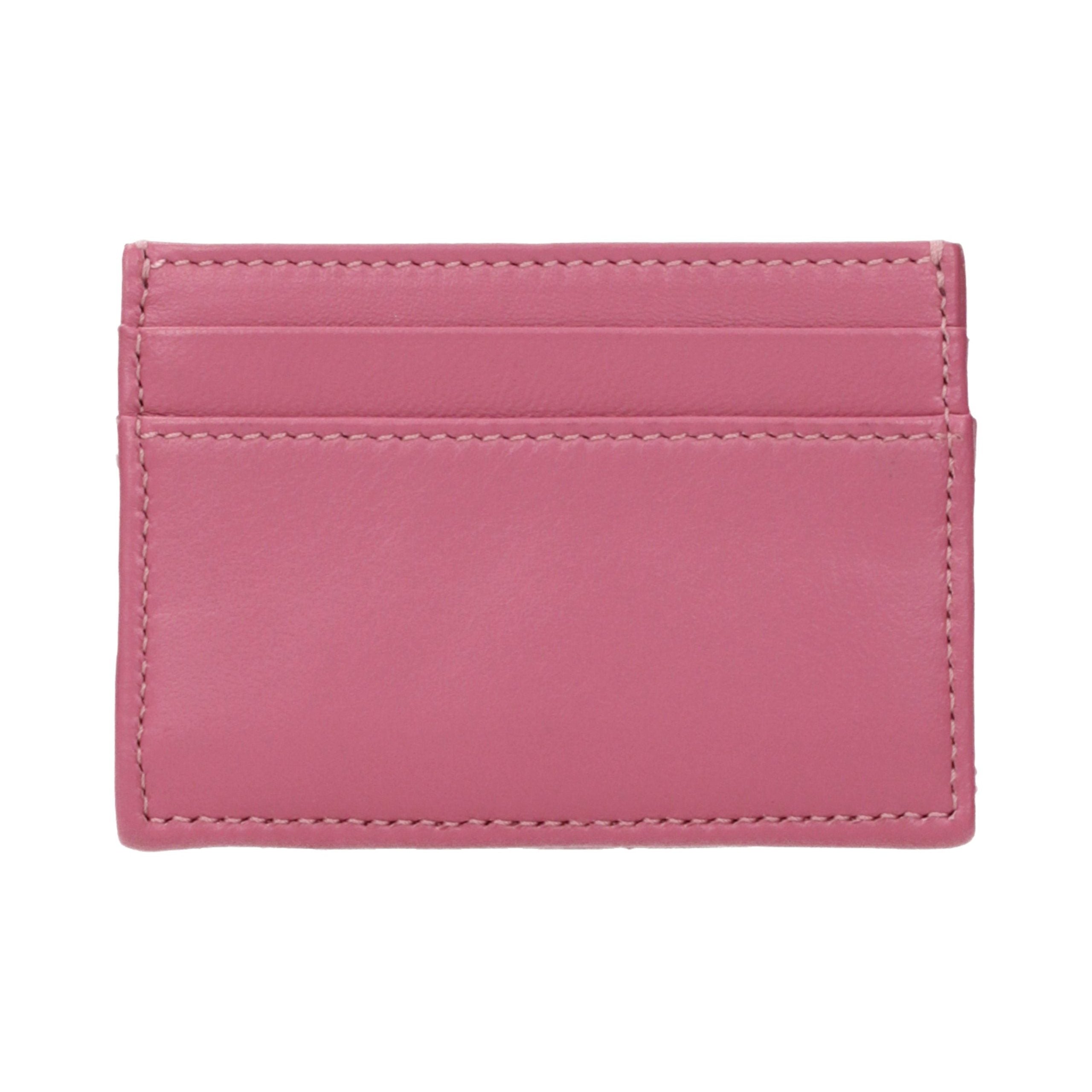Versace Quilted Leather Card Case — Pink, view 2