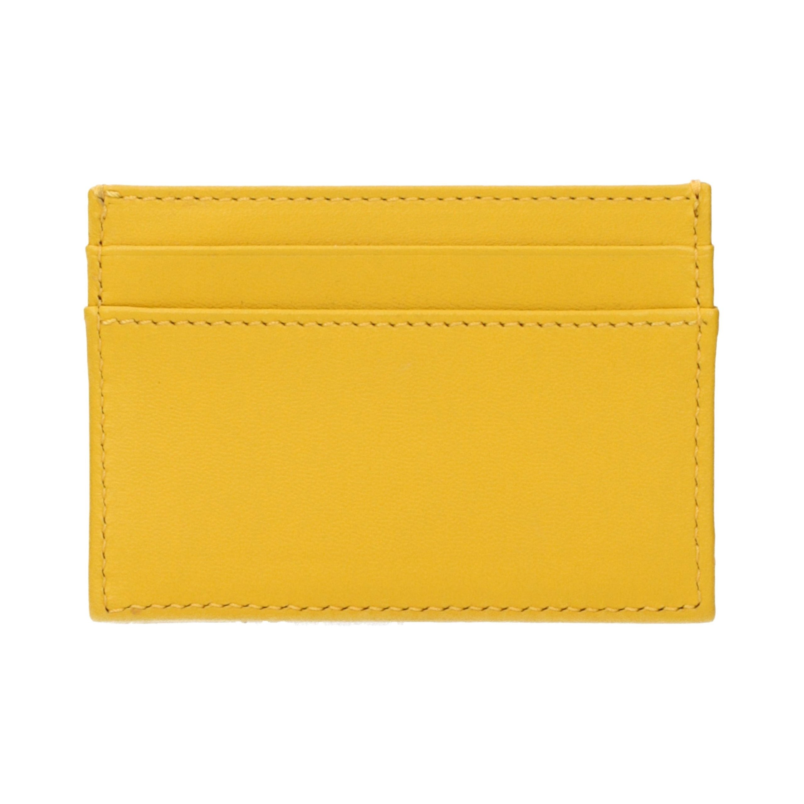 Versace Quilted Leather Card Case — Yellow, view 2