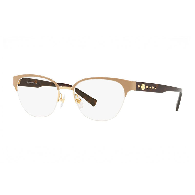 Versace Cat-Eye Semi Rim Eyeglasses — Gold by Versace