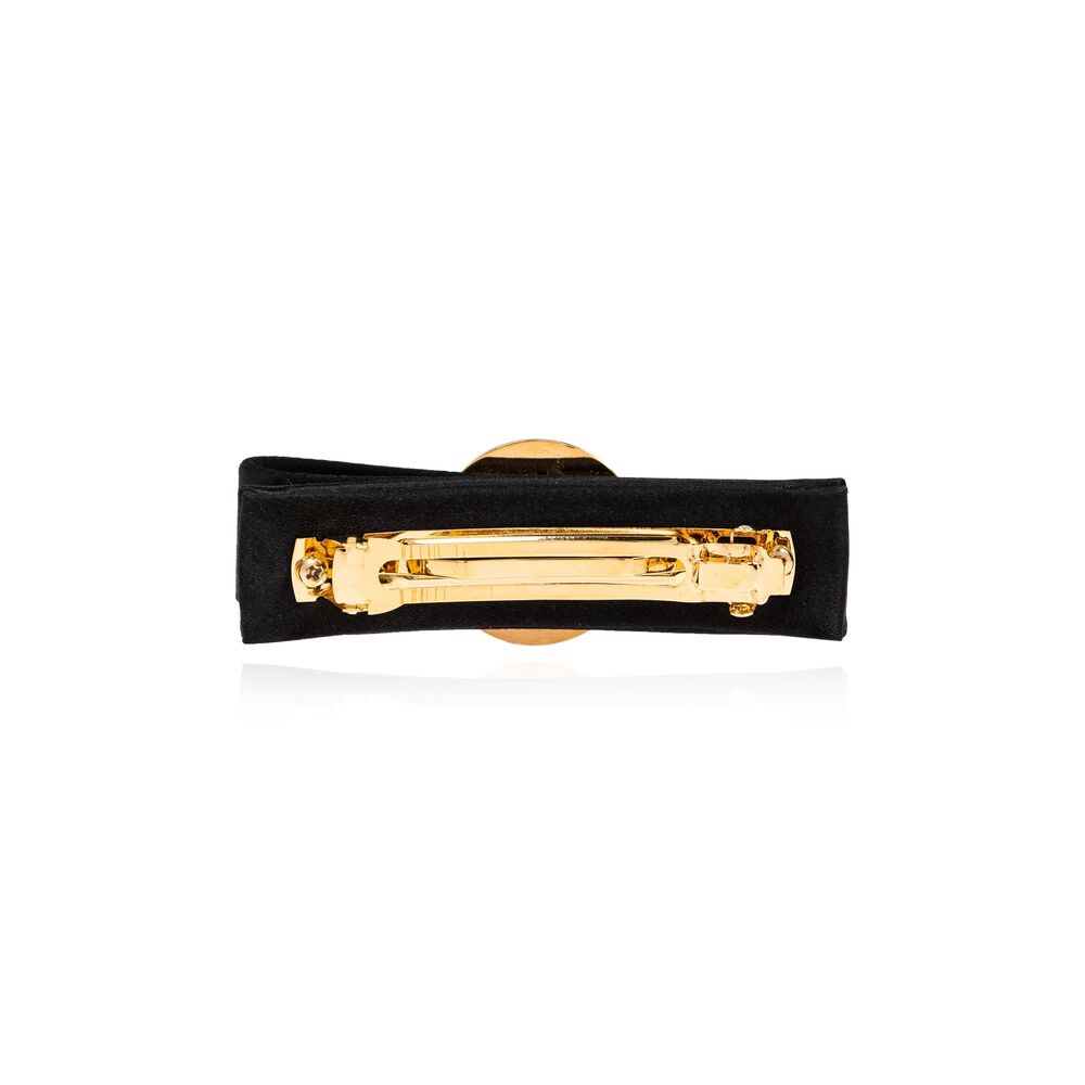 Versace Medusa-Embellished Hair Clip — Black, view 3