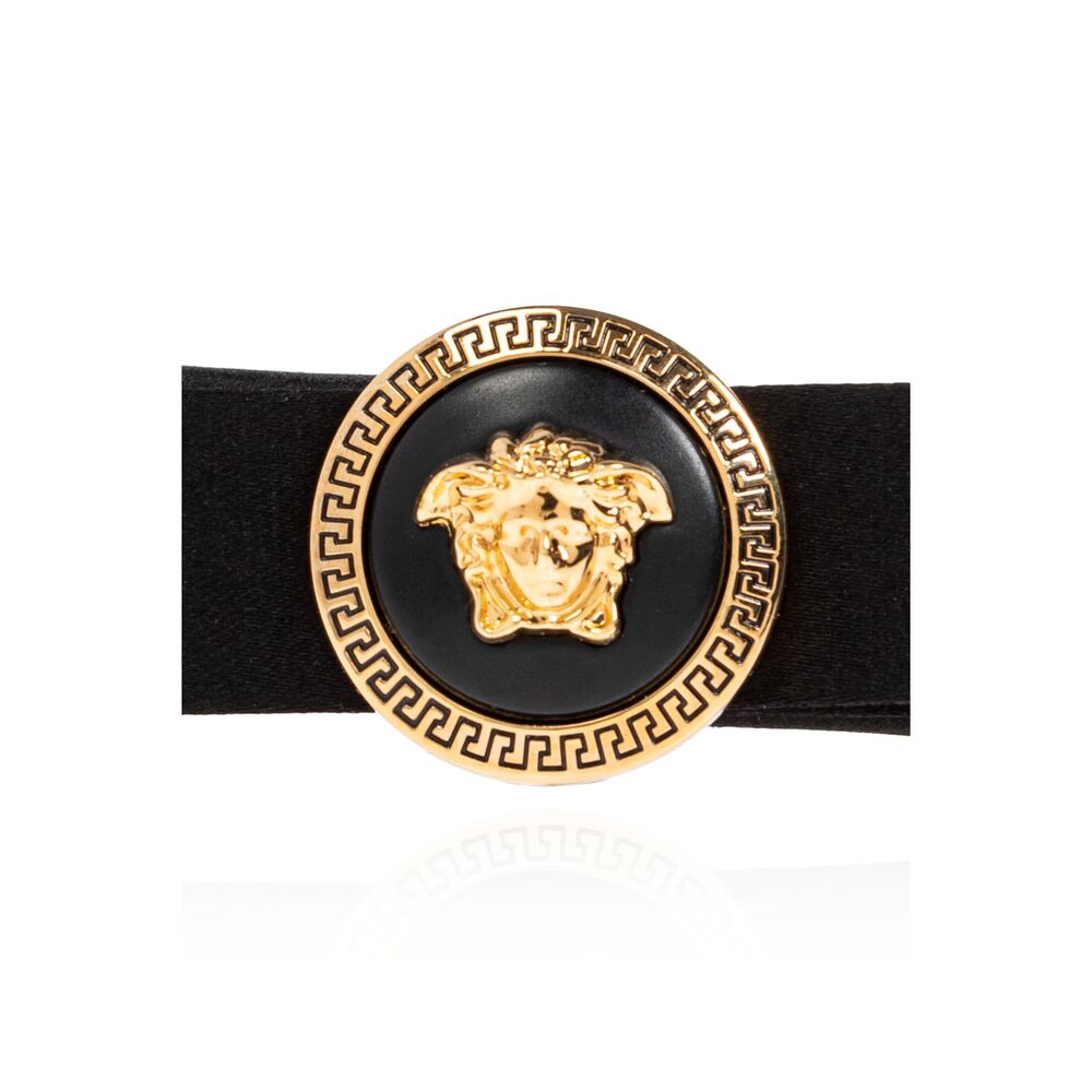 Versace Medusa-Embellished Hair Clip — Black, view 4