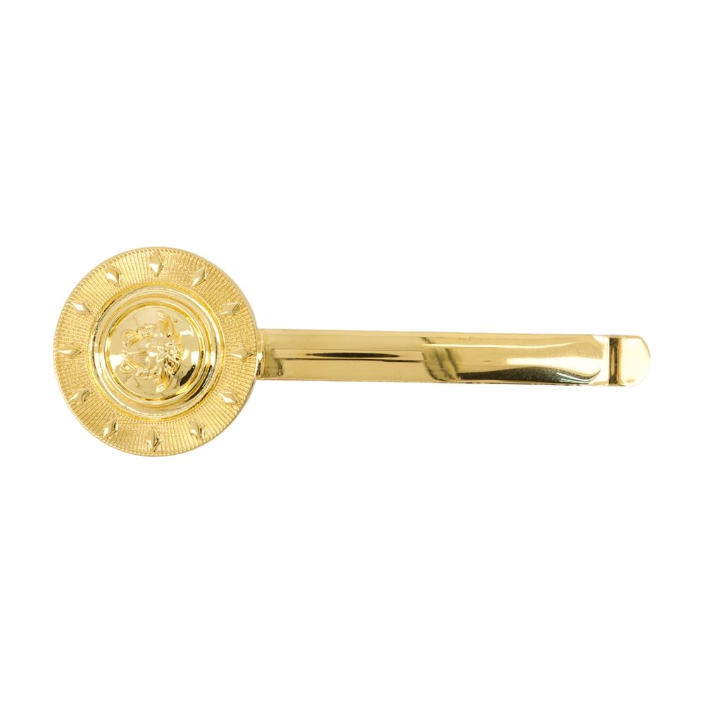 Versace Gold Metal Medusa Hair Clip — Gold by Versace