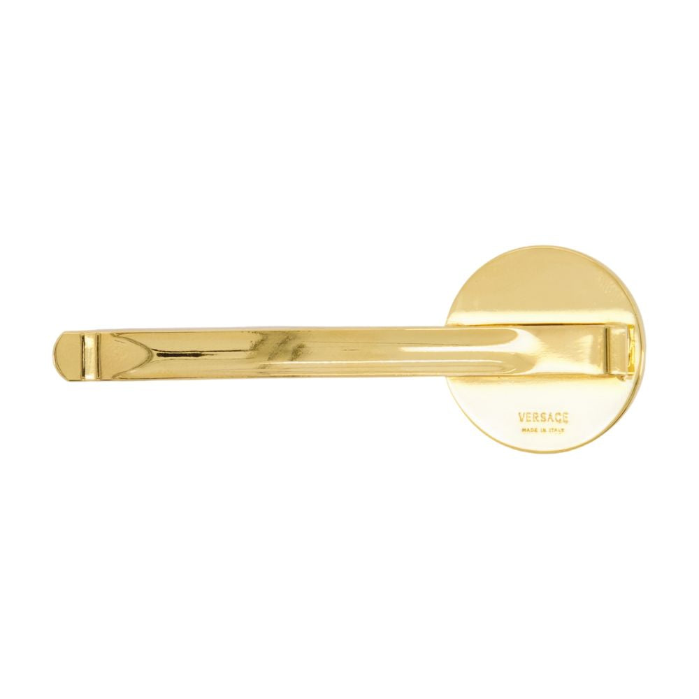 Versace Gold Metal Medusa Hair Clip — Gold, view 2