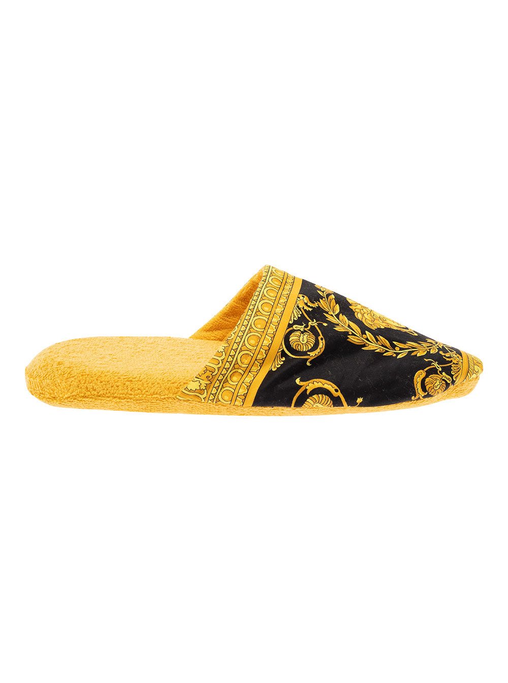 Versace Home Baroque Print Cotton Slipper — Yellow by Versace Home
