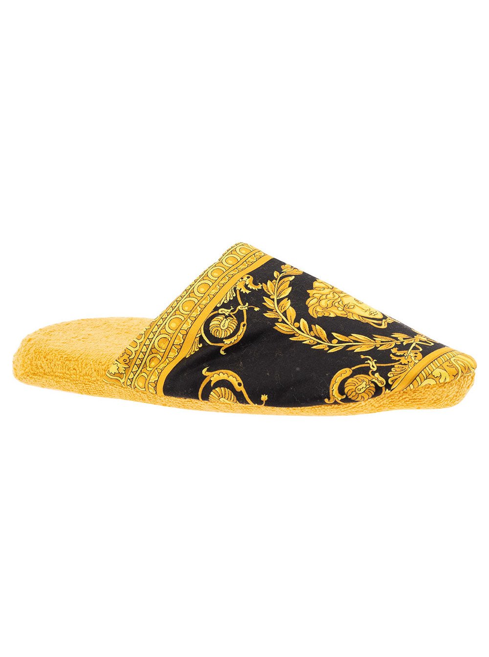 Versace Home Baroque Print Cotton Slipper — Yellow, view 2