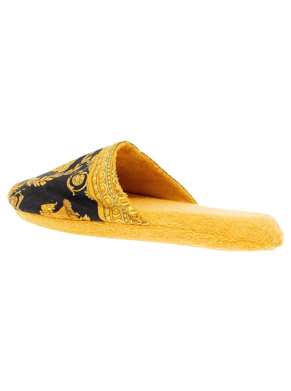 Versace Home Baroque Print Cotton Slipper — Yellow, view 3