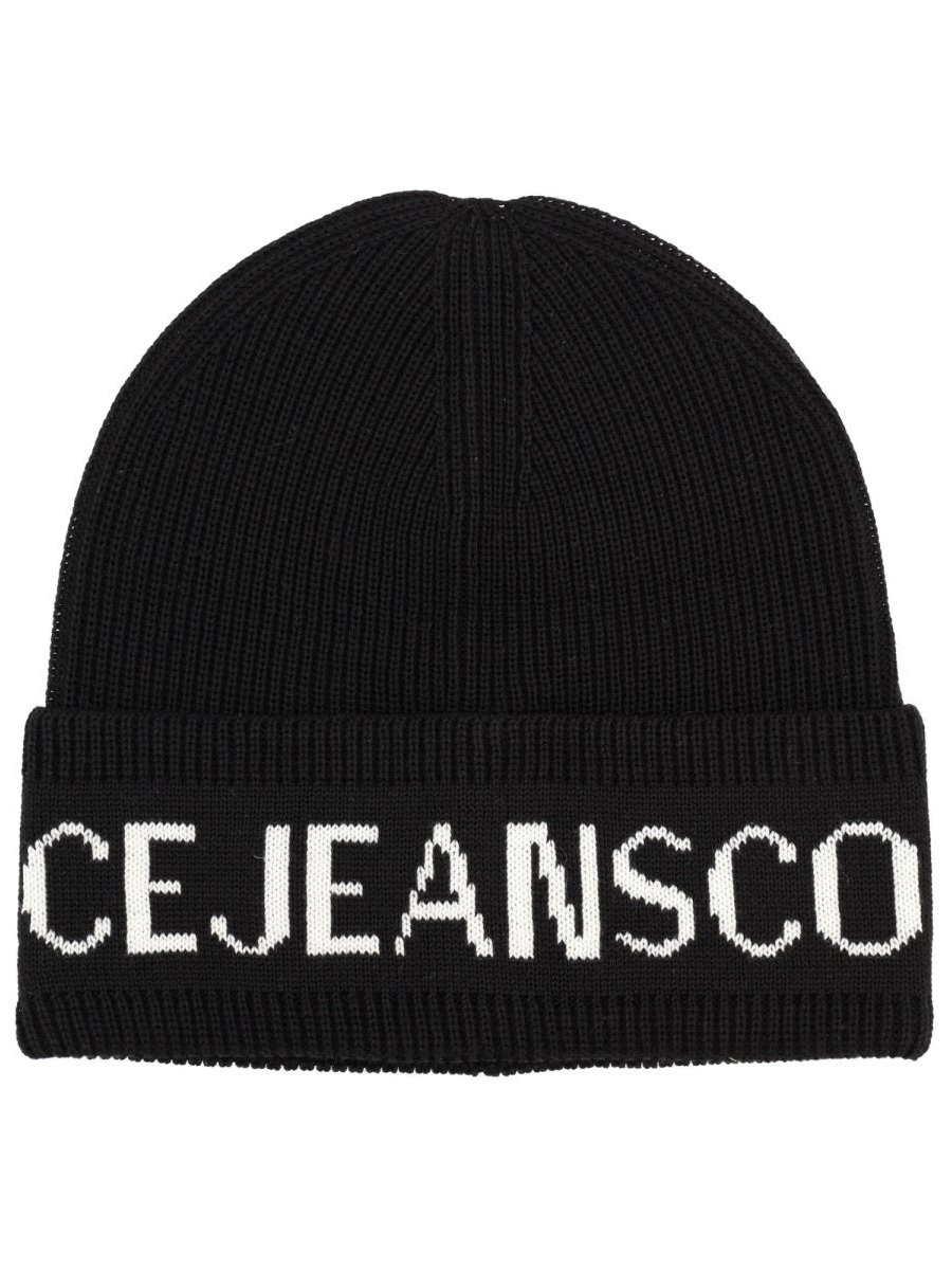 Versace Jeans Couture 79YAZK40_ZG020L01 Beanie — Black by Versace Jeans Couture