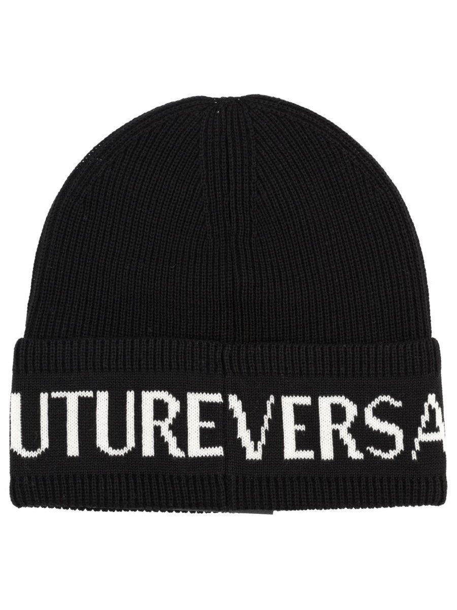 Versace Jeans Couture 79YAZK40_ZG020L01 Beanie — Black, view 2
