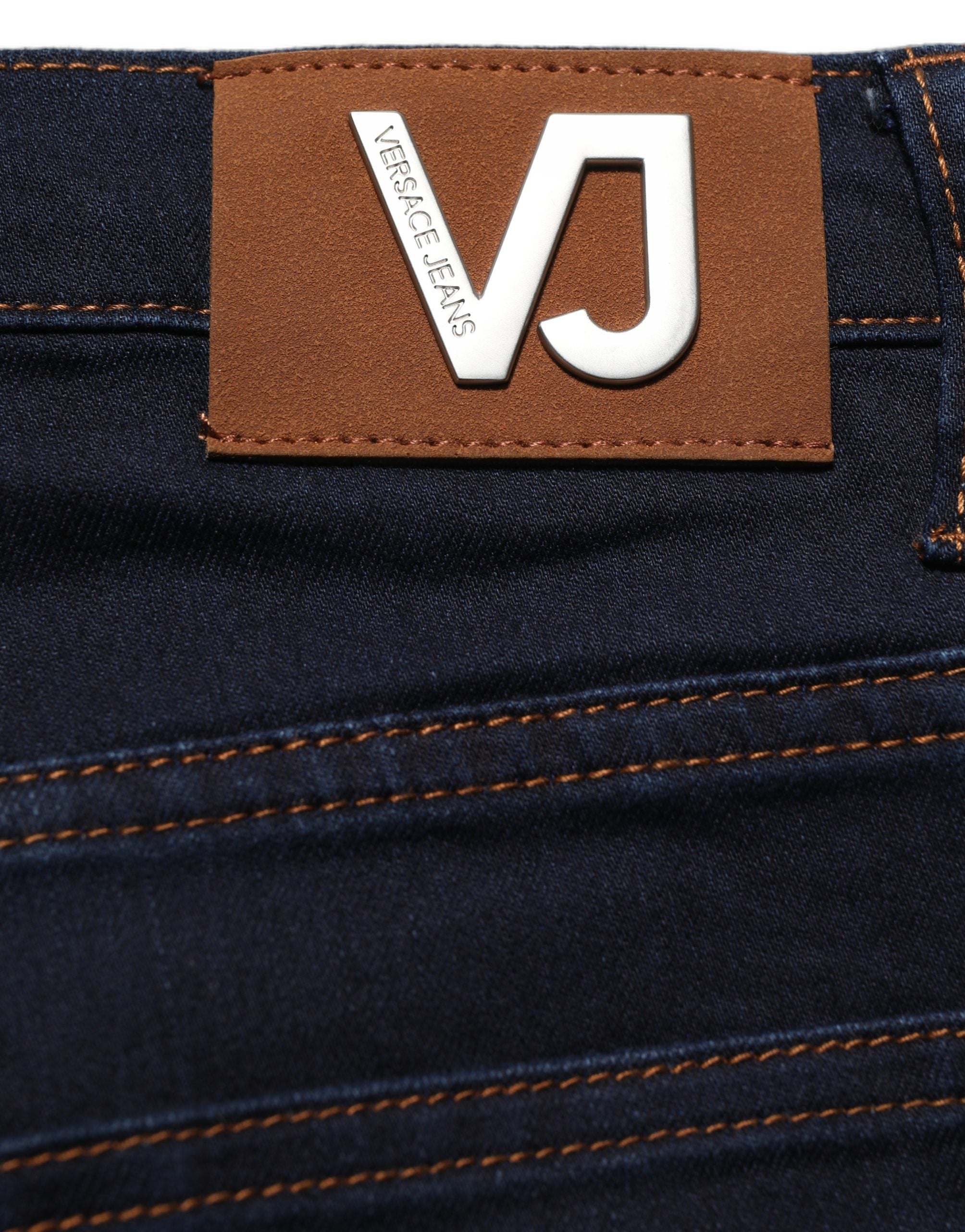 Versace Jeans Couture High-Waist Skinny Denim Jeans — Navy by Versace Jeans Couture