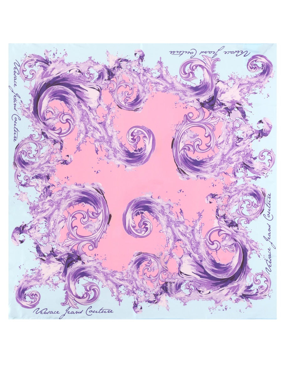 Versace Jeans Couture Silk Foulard Scarf — Purple by Versace Jeans Couture