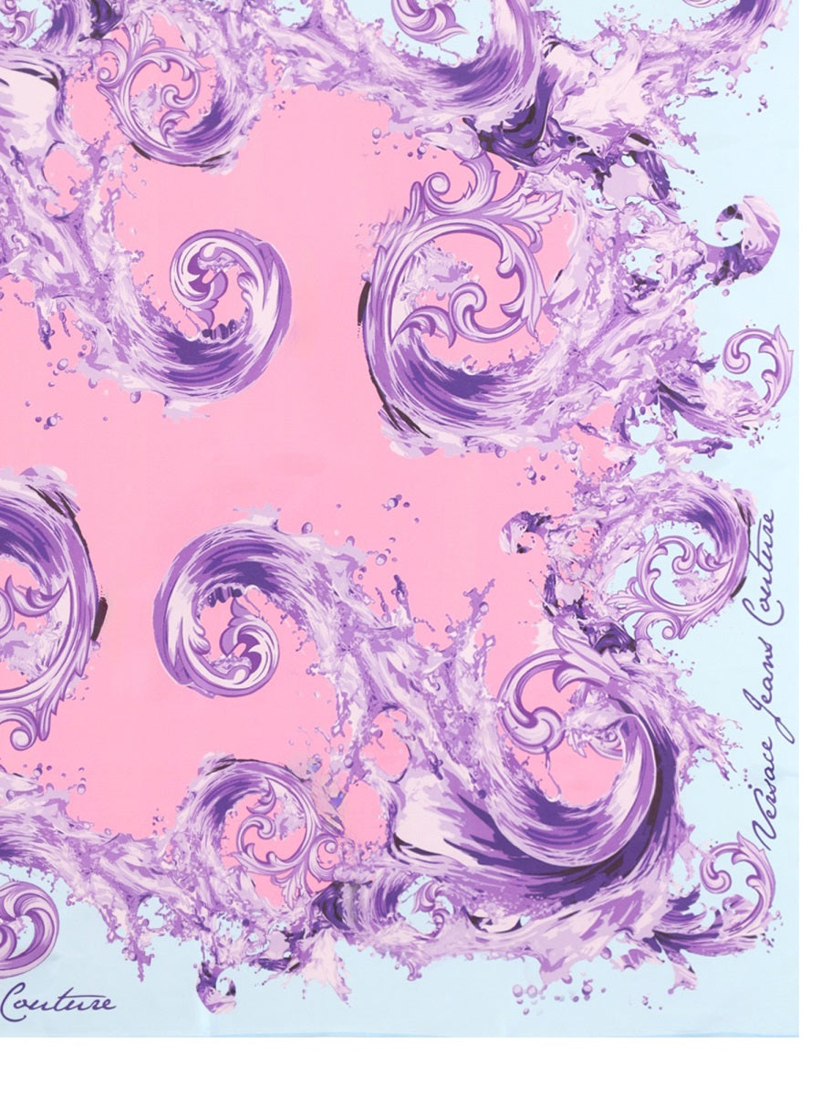 Versace Jeans Couture Silk Foulard Scarf — Purple, view 2