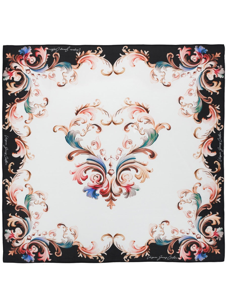 Versace Jeans Couture Silk Foulard Scarf — White by Versace Jeans Couture