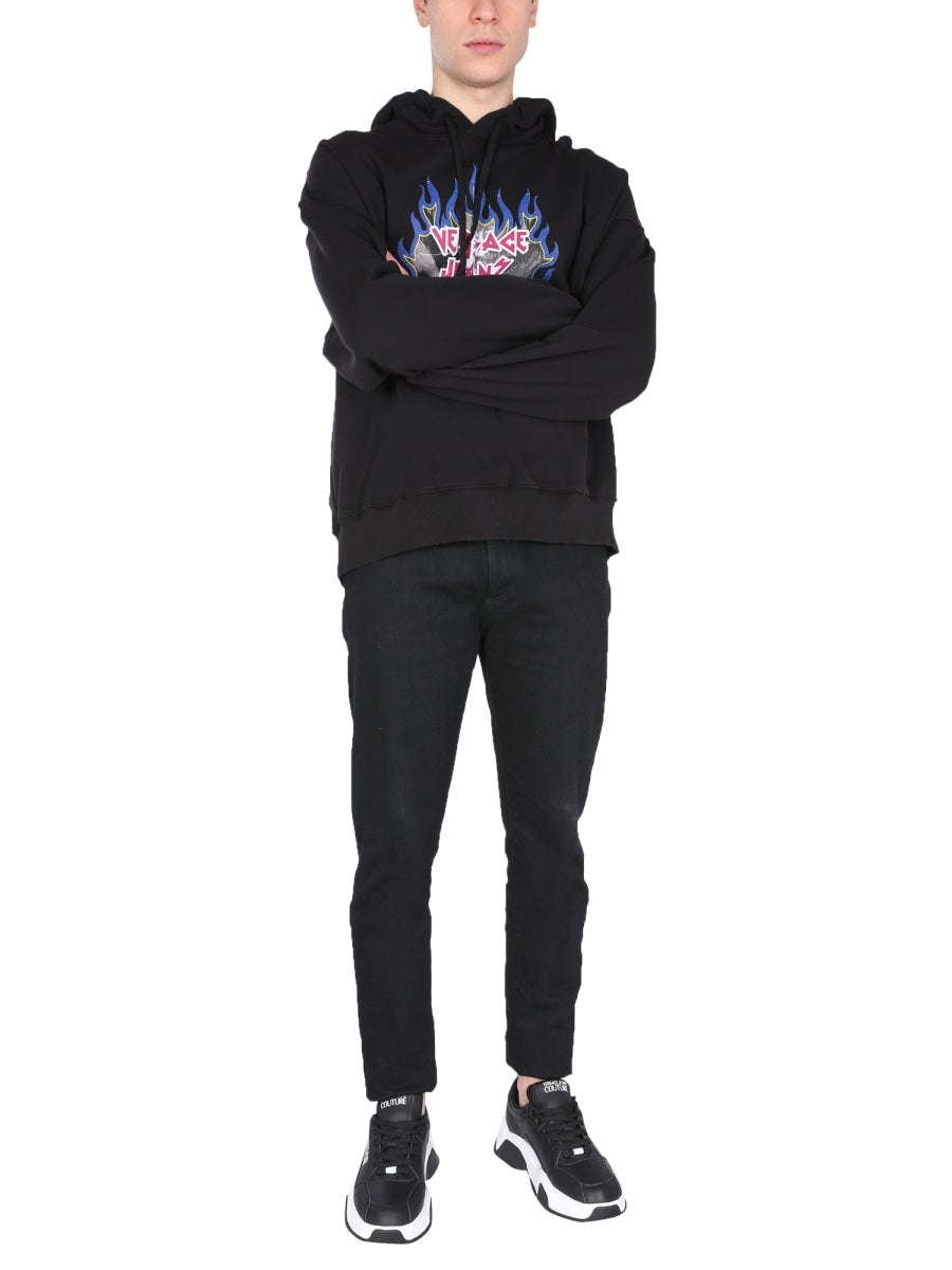 Versace Jeans Couture Rock Logo Sweatshirt — Black, view 3