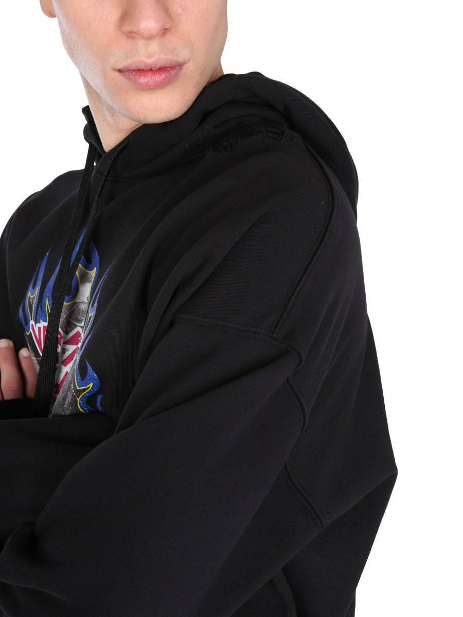 Versace Jeans Couture Rock Logo Sweatshirt — Black, view 4