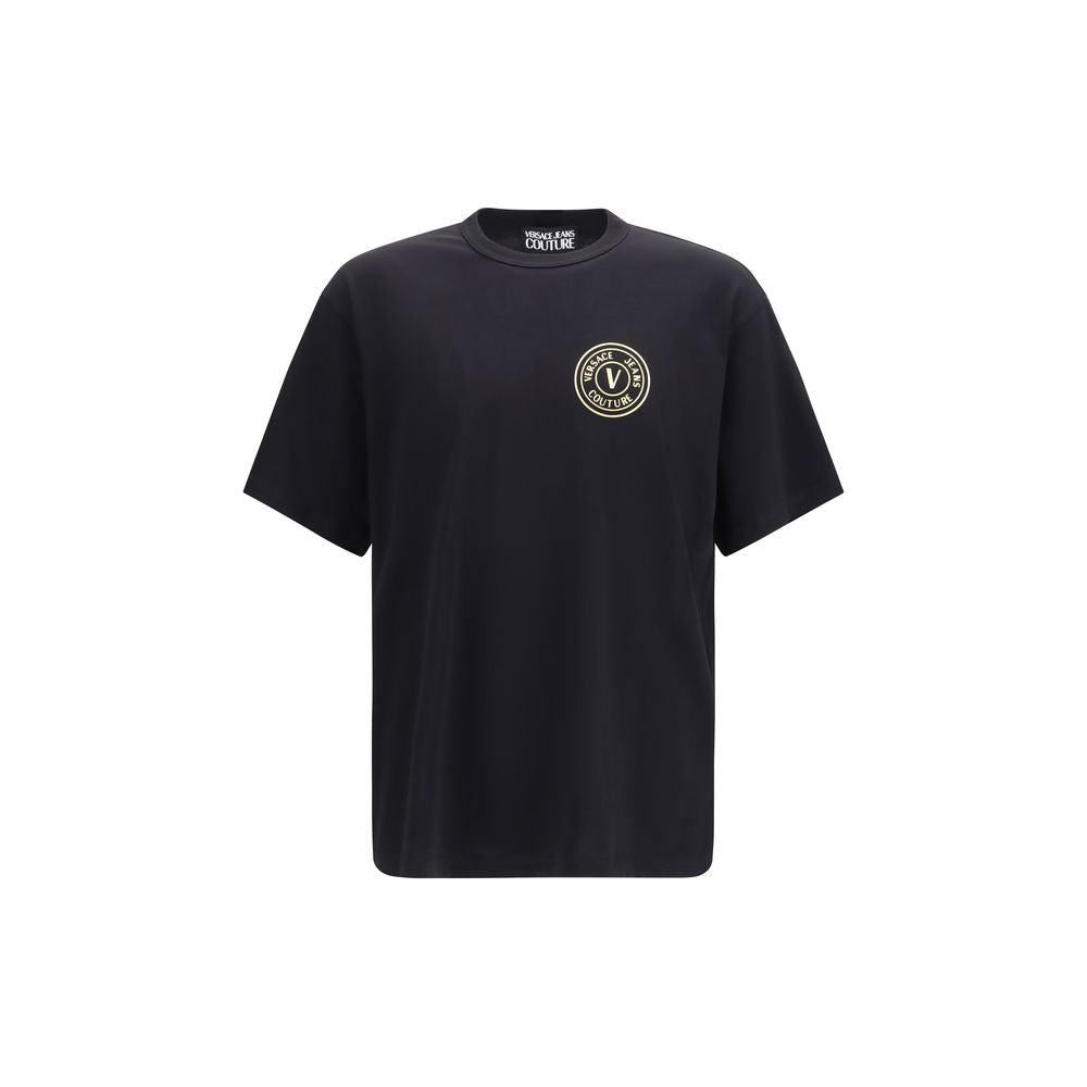 Versace Jeans Logo-Embroidered Cotton T-shirt — Black by Versace Jeans