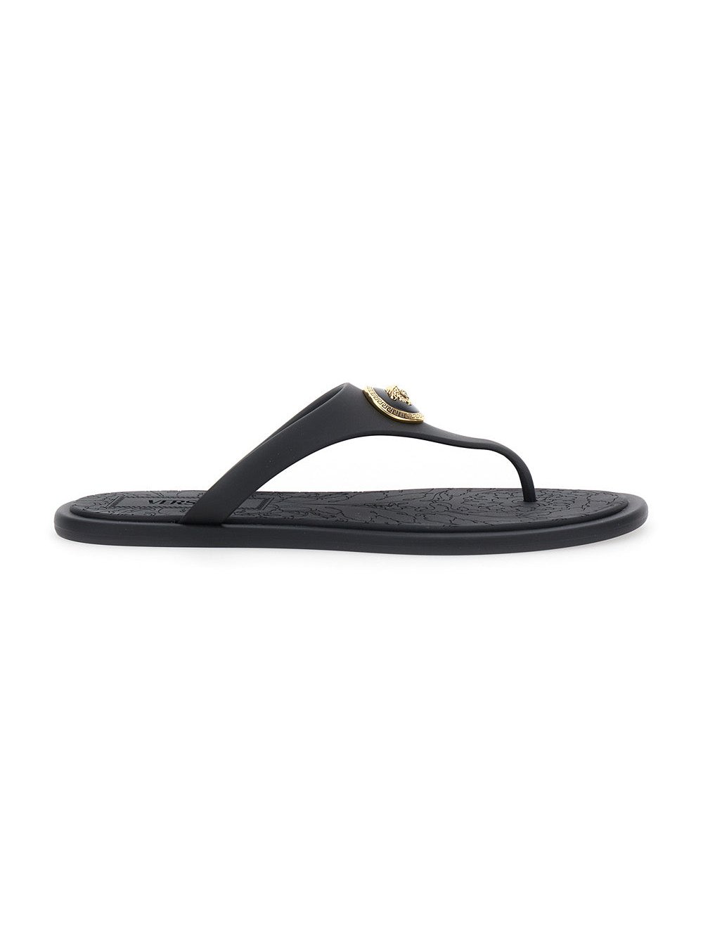 Versace Medusa Detail Sandals — Black by Versace
