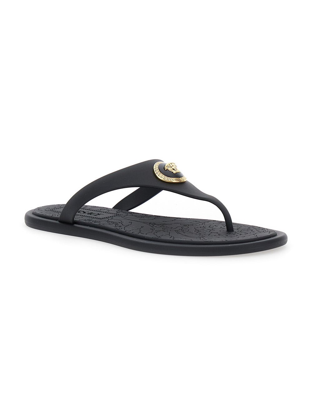 Versace Medusa Detail Sandals — Black, view 2