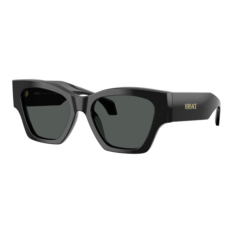 Versace Square Full Rim Sunglasses — Black by Versace