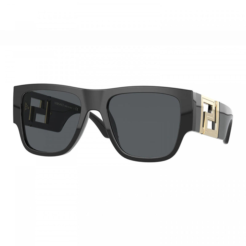 Versace Square Full Rim Sunglasses — Black by Versace
