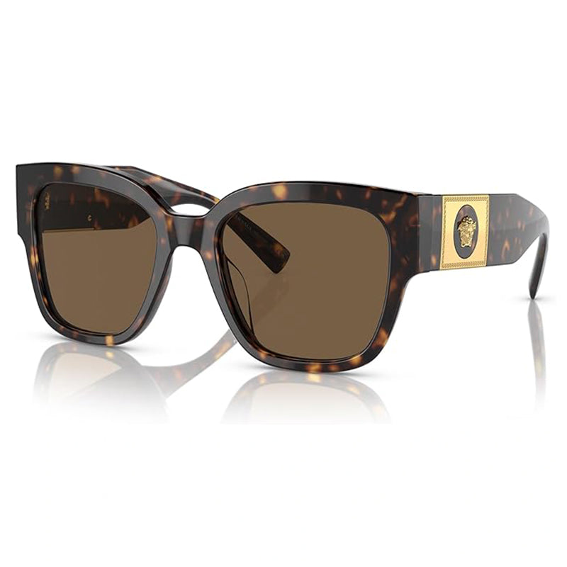 Versace Tortoiseshell Square Sunglasses — Brown by Versace