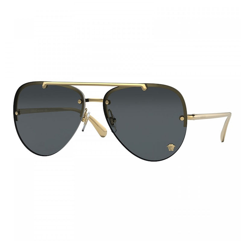 Versace VE2231100287 Aviator Rimless Sunglasses — Gold by Versace