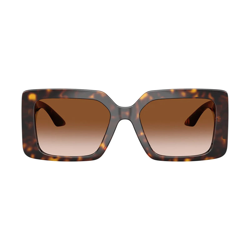 Versace VE4505U Rectangle Full Rim Dark Havana Sunglasses — Brown, view 2