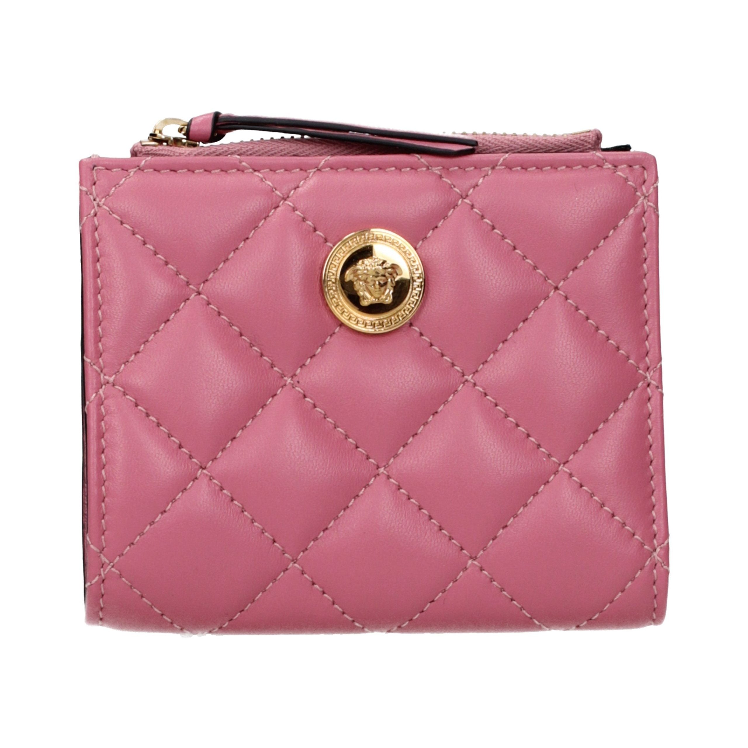 Versace Quilted Leather Wallet — Pink by Versace