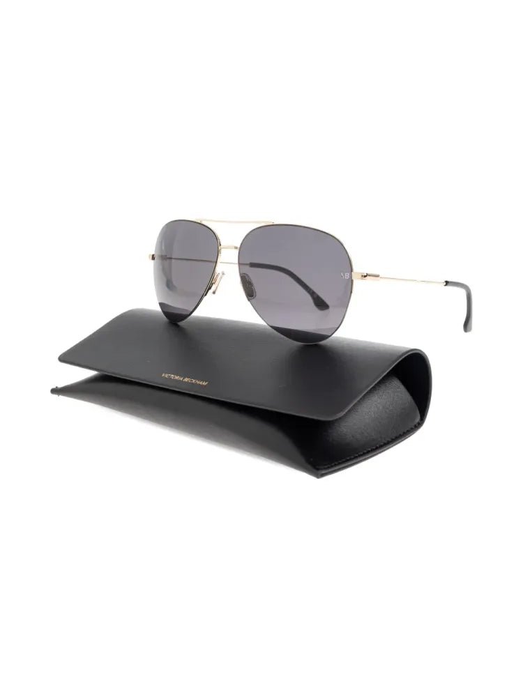 Victoria Beckham Eyewear VB1000S Pilot-Frame Sunglasses — Gold, view 2