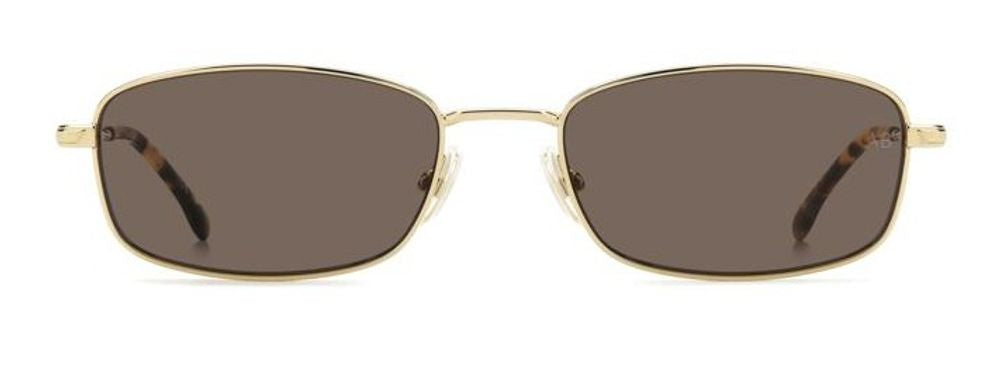 Victoria Beckham Eyewear VB1001S Metal Rectangle Sunglasses — Gold by Victoria Beckham Eyewear