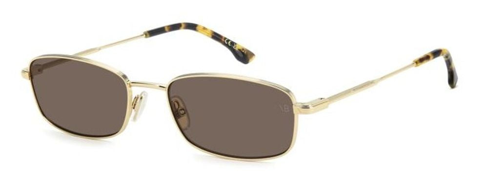 Victoria Beckham Eyewear VB1001S Metal Rectangle Sunglasses — Gold, view 3