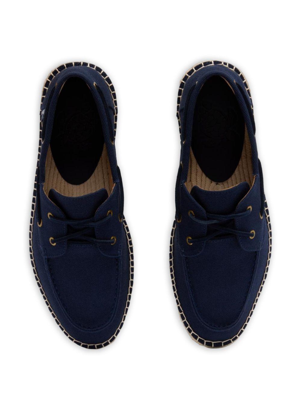 Vilebrequin Lace-Up Canvas Loafer — Navy by Vilebrequin