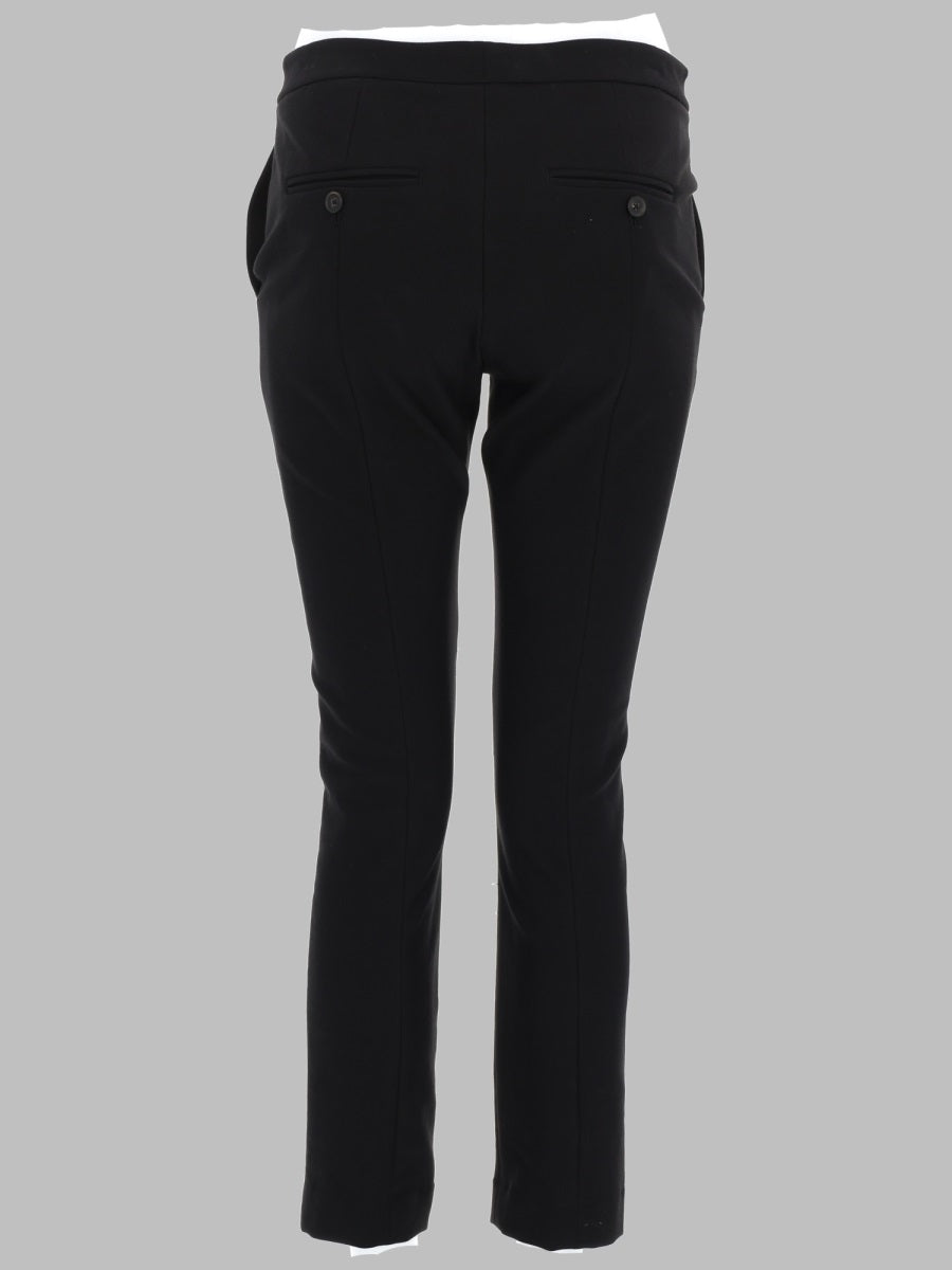 Vince Cotton-Blend Trousers — Black, view 2