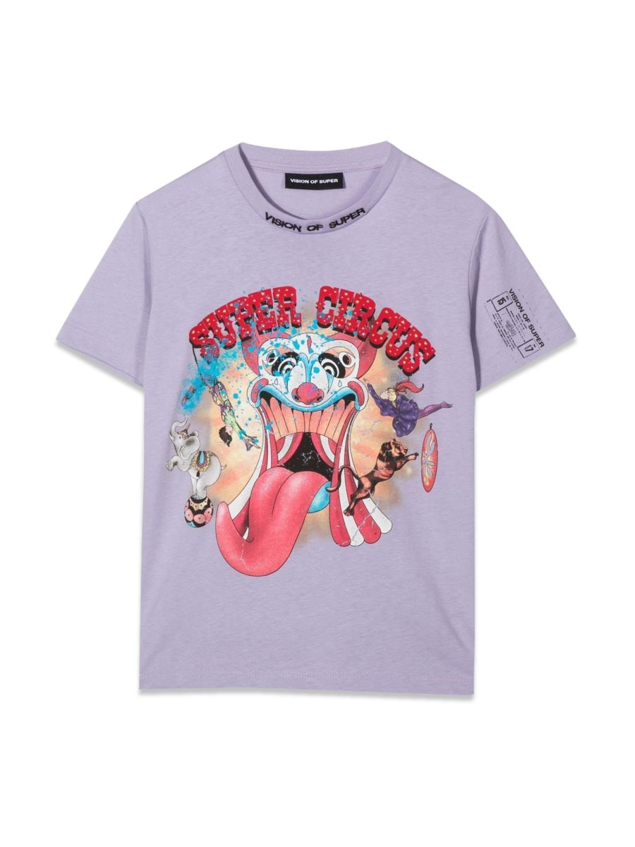 Vision Of Super Tongue Print Cotton T-Shirt — Lilac by Vision Of Super