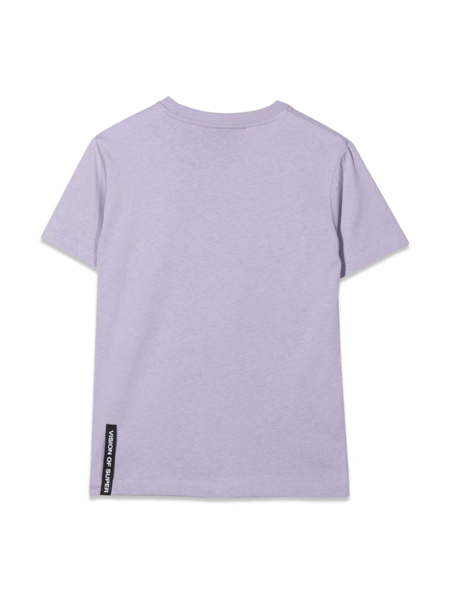 Vision Of Super Tongue Print Cotton T-Shirt — Lilac, view 2