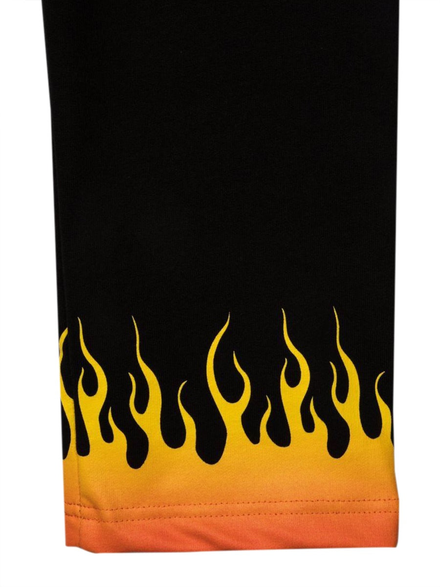 Vision Of Super Red Flame-Motif Trousers — Black, view 3