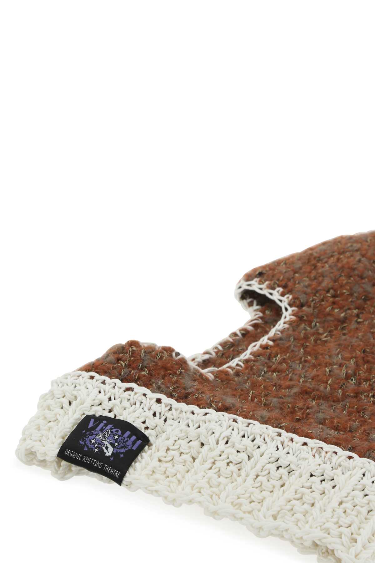 Vitelli CUFFIA Regenerated Yarns Balaclava — Brown, view 2