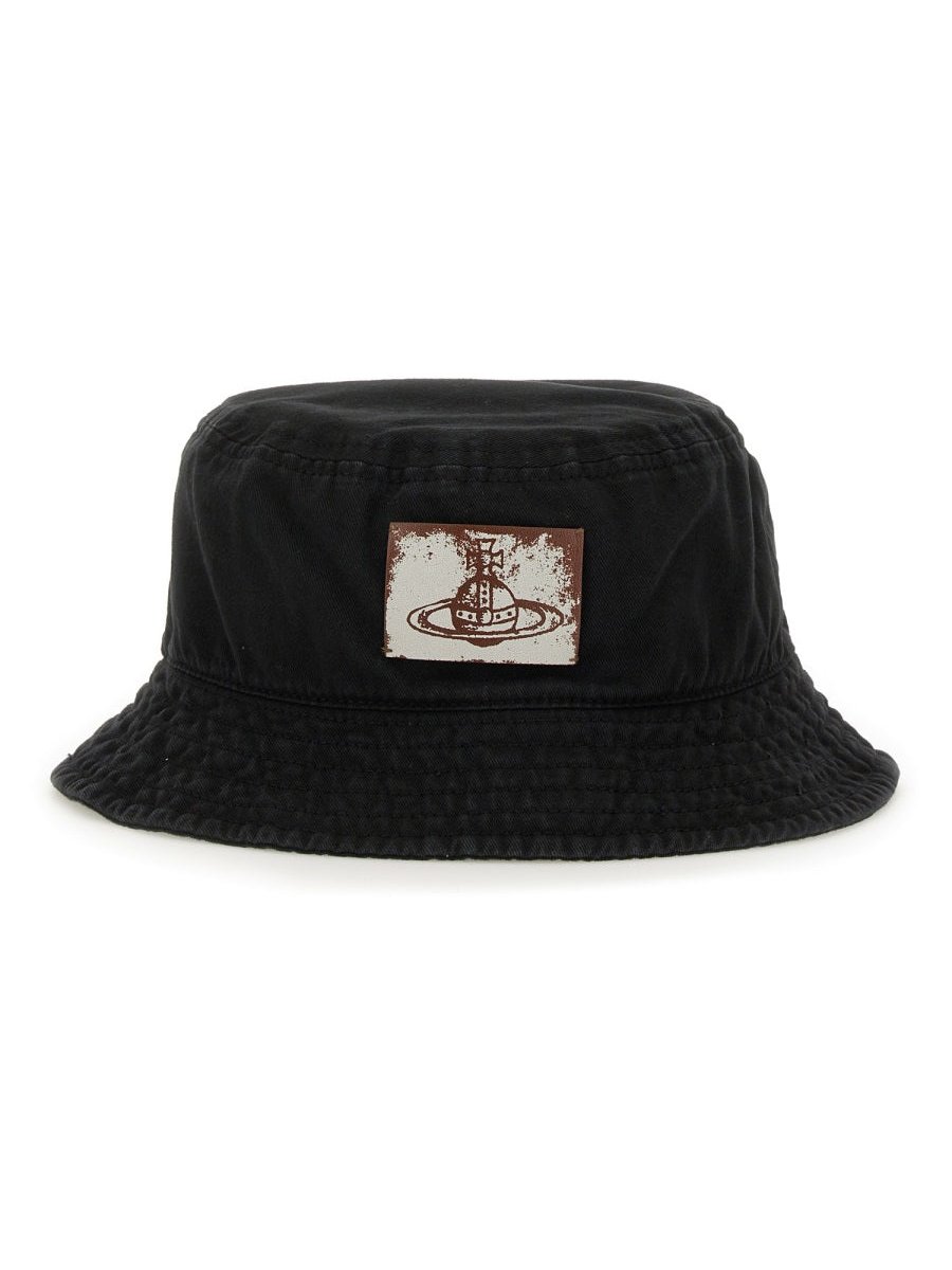 Vivienne Westwood 81020009_W016EN401 Bucket Hat — Black by Vivienne Westwood