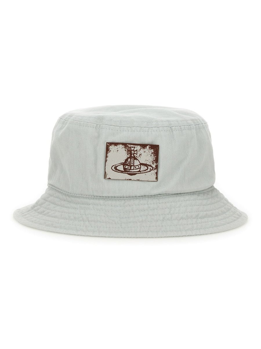 Vivienne Westwood 81020009_W016EP402 Bucket Hat — White by Vivienne Westwood