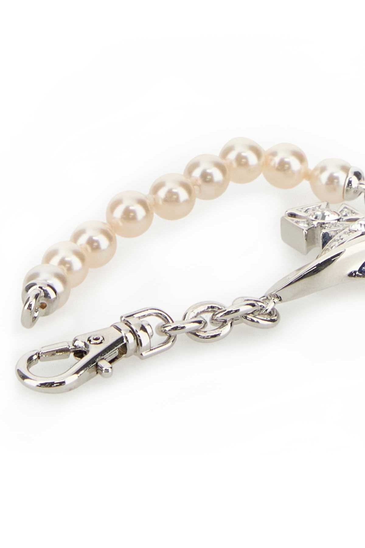 Vivienne Westwood Pearl and Orb Charm Bracelet — Silver, view 3
