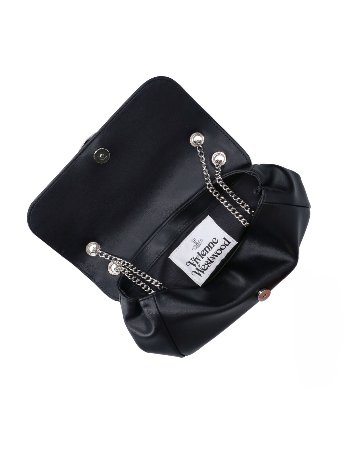 Vivienne Westwood Chain-Detail Leather Clutch — Black, view 4